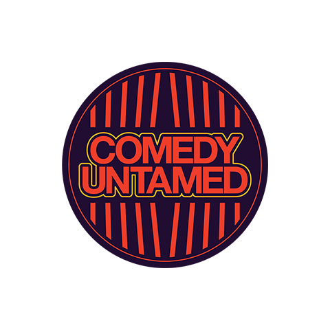 Comedy Bites - Comedy Untamed logo orange text black background